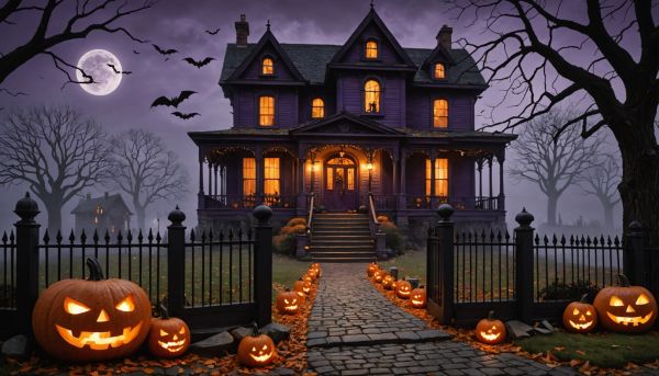Décoration de maison hantée pour Halloween